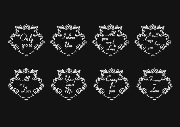 Elegant Ornate Emblem Collection with Inspirational Phrases | Jiffy Designs
