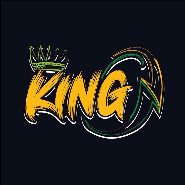 Vibrant Regal Typographic King Logo Design | Jiffy Designs