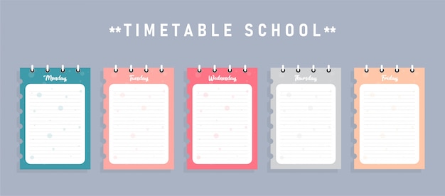 Colorful and Whimsical School Timetable Schedule | Jiffy Designs
