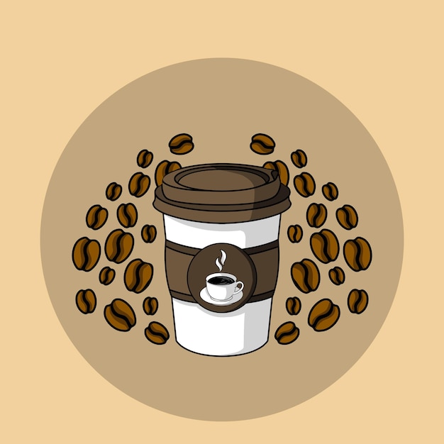 Aromatic Coffee Cup Surrounded by Roasted Beans | Jiffy Designs