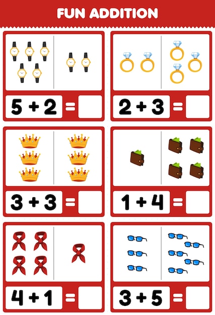 Fun Addition Math Puzzle with Diverse Visual Elements | Jiffy Designs
