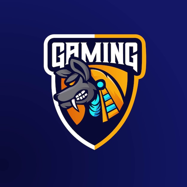 Fierce Gaming Emblem with Vibrant Wolf Mascot | Jiffy Designs