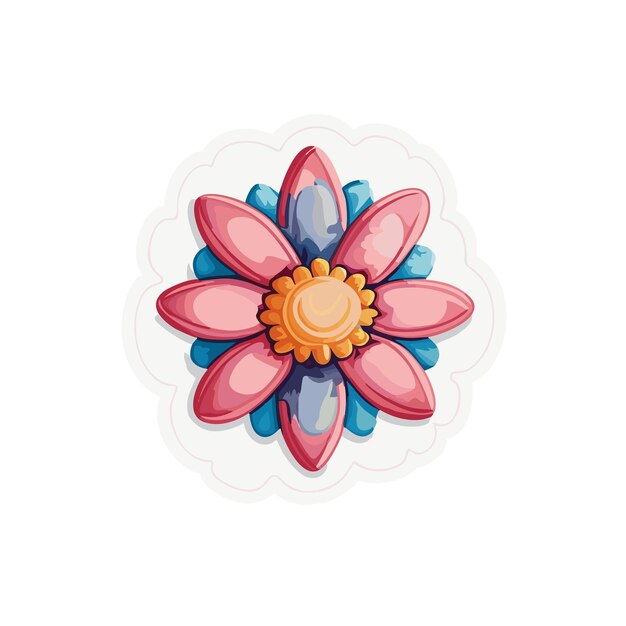 Vibrant Floral Emblem with Striking Color Palette | Jiffy Designs