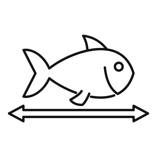 Playful Fish Icon with Directional Arrow | Jiffy Designs