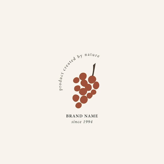 Artfully Crafted Grape Cluster for Timeless Branding | Jiffy Designs