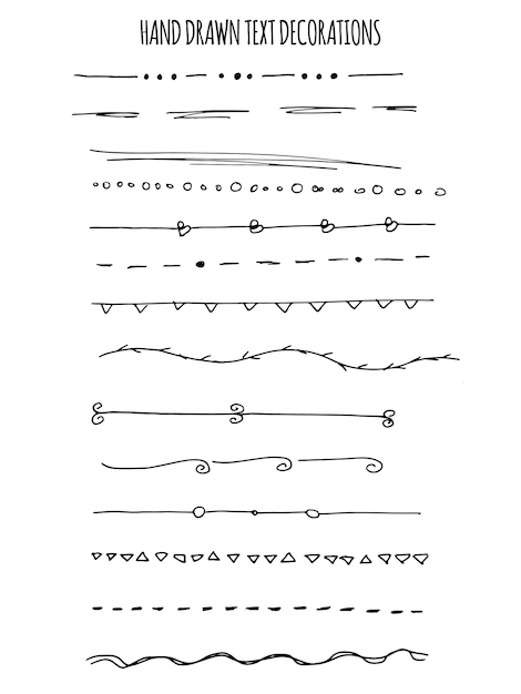 Whimsical Hand-Drawn Decorative Divider Elements Collection | Jiffy Designs