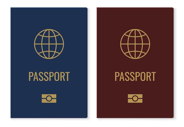 Elegant Passport Covers with Globe Icon in Gold | Jiffy Designs