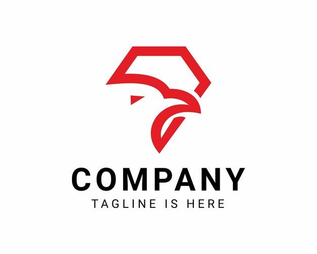Powerful Red Falcon Symbol with Distinctive Hexagonal Design | Jiffy ...