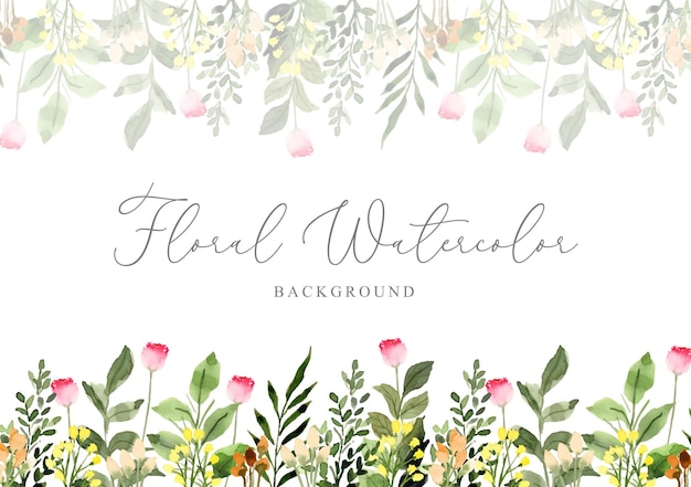 Delicate Floral Watercolor Background with Elegant Calligraphic Text ...