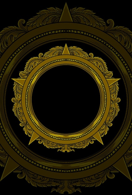 Ornate Golden Frame with Intricate Floral Designs | Jiffy Designs