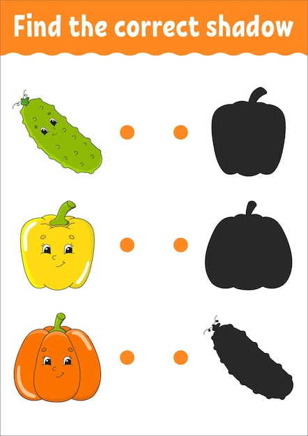 Discover the Matching Vegetable and Fruit Shadows | Jiffy Designs