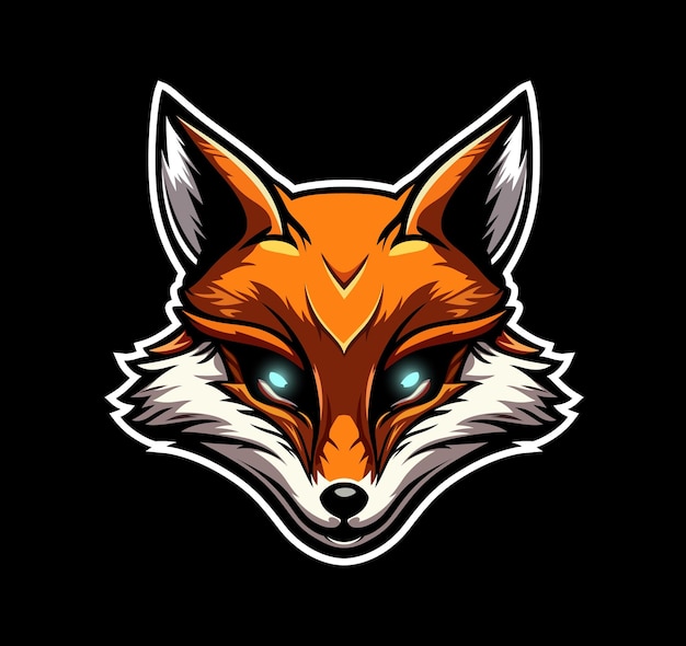 Captivating Vulpine Icon: Fierce Fox Emblem | Jiffy Designs