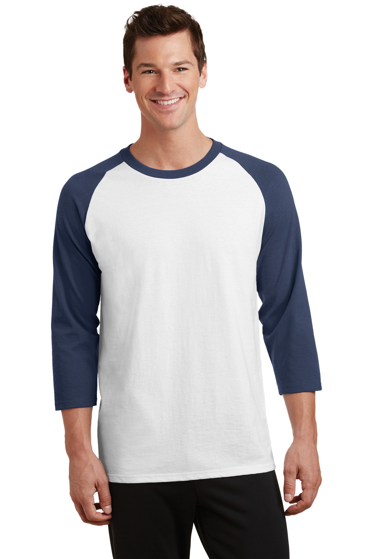 Port & Company PC55RS White / Navy