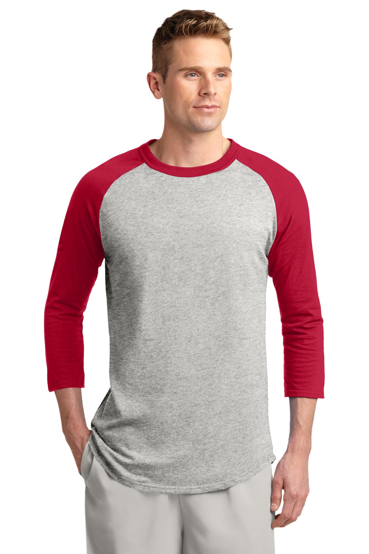 Sport-Tek T200J1 Heather / Gray / Red