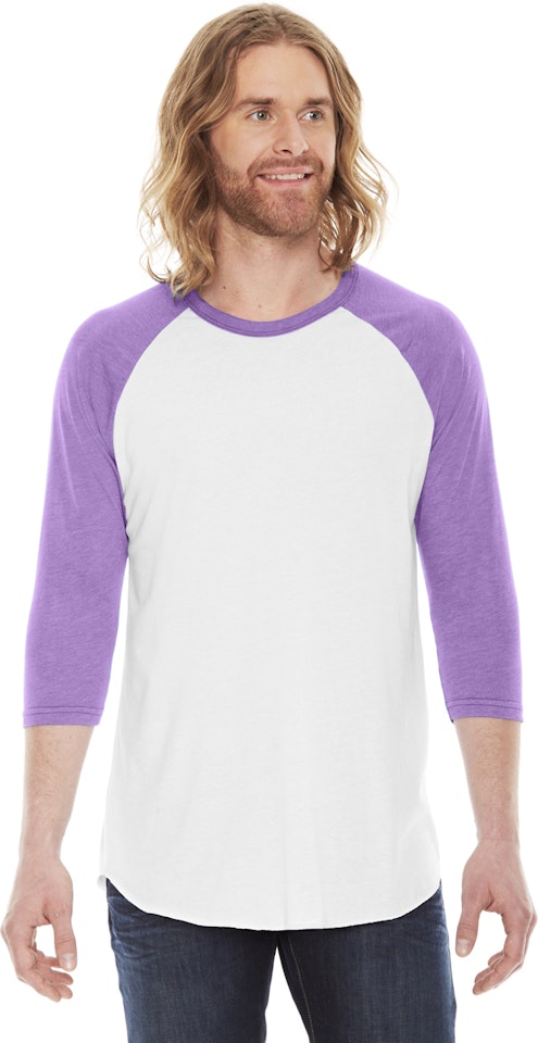 American Apparel BB453W White / Orchid