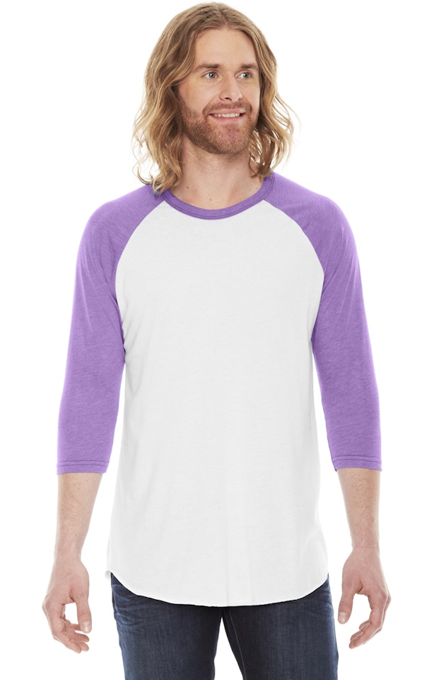 American Apparel BB453W White / Orchid