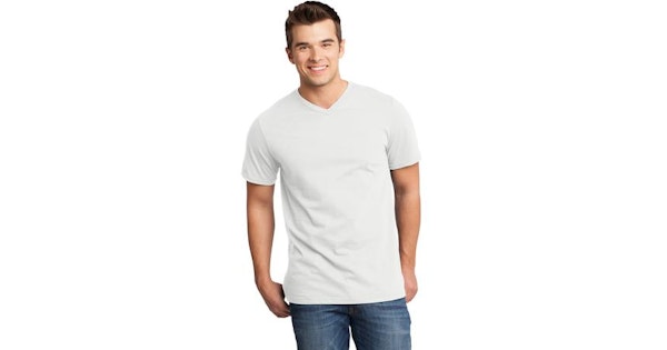 District Unisex Very Important Tee V Neck Dt6500 White | Jiffy
