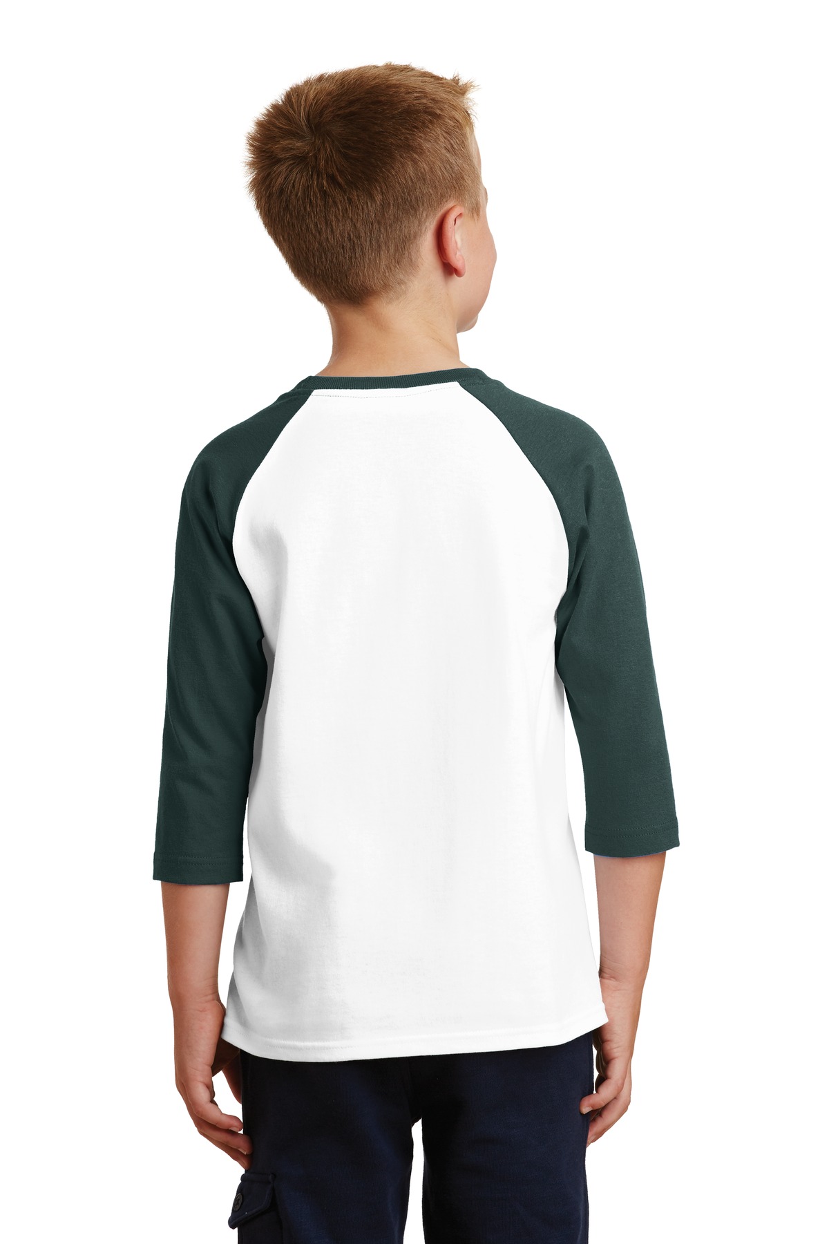 Port & Company PC55YRS White / Dark Green