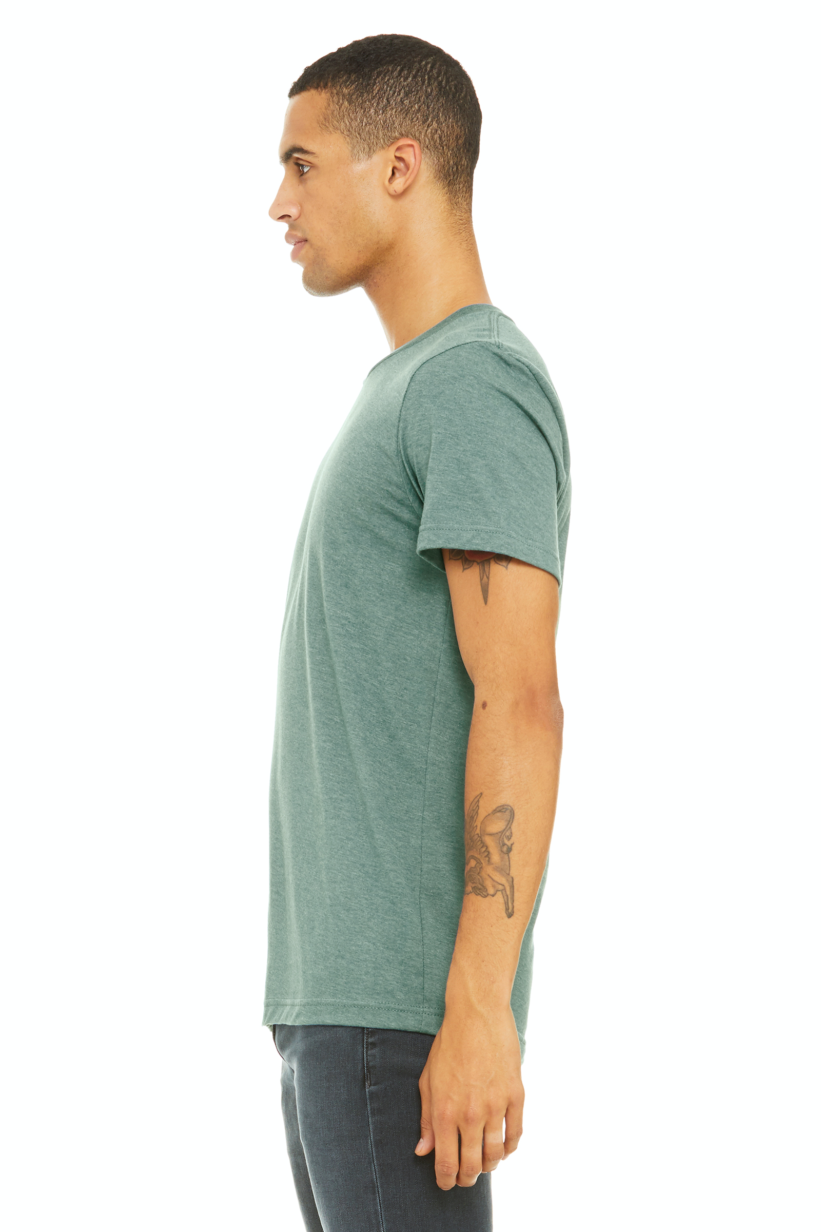 Bella + Canvas 3001CVC Heather Dusty Blue