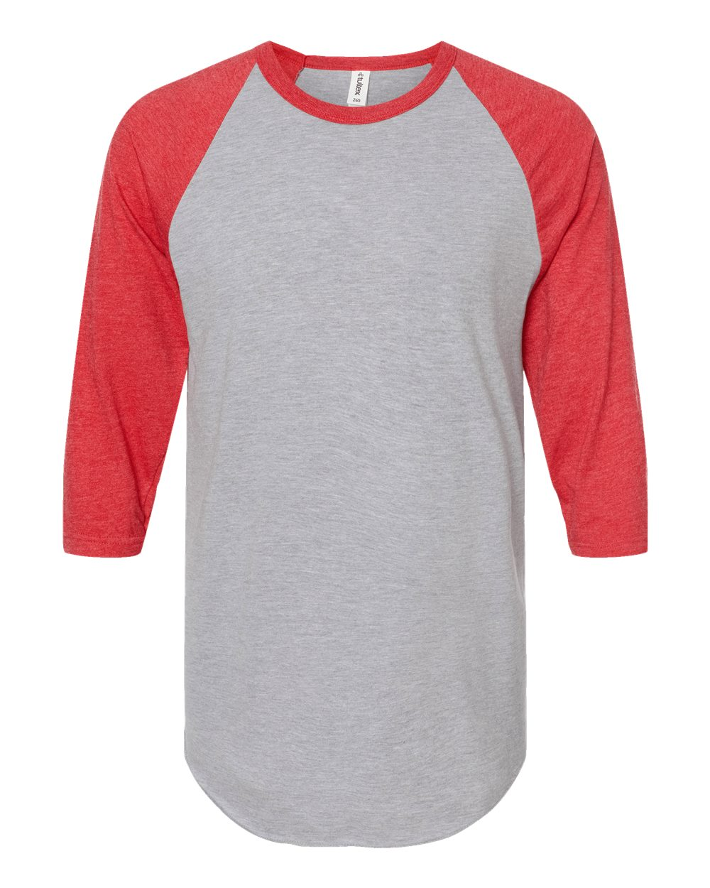 Tultex 0245TC Heather Gray / Heather Red