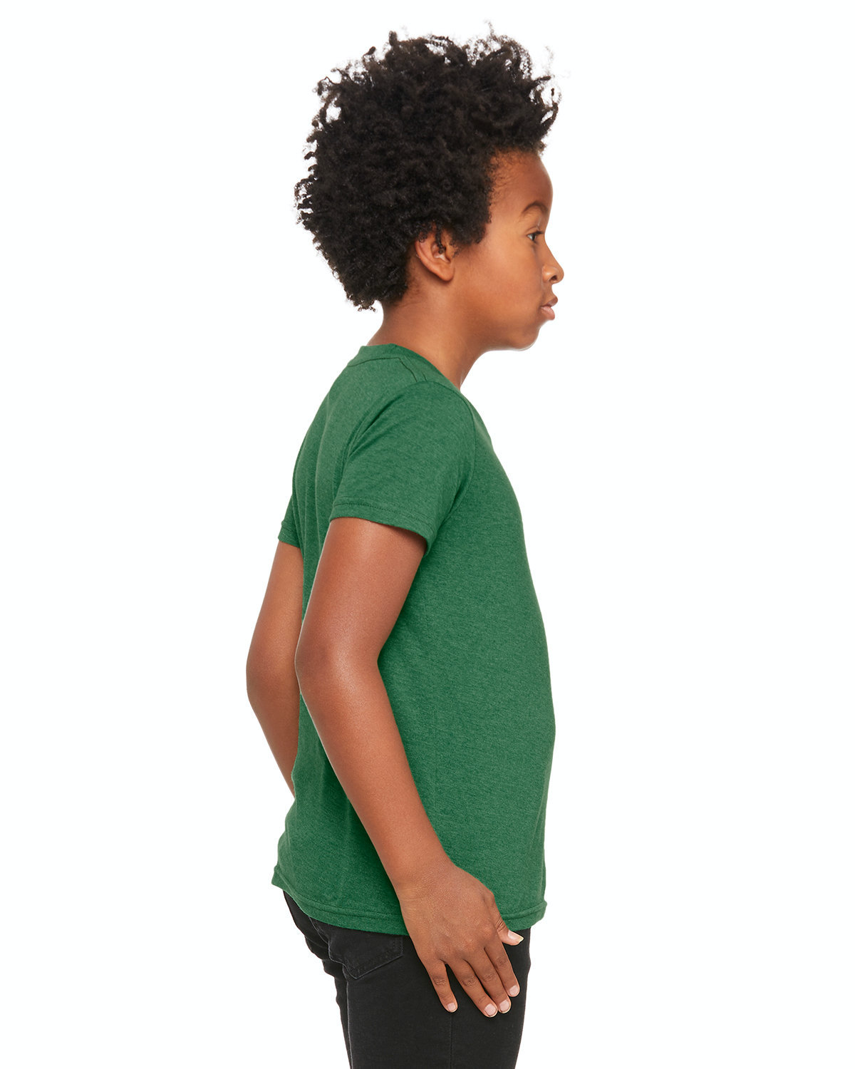 Bella + Canvas 3001YCVC Heather Grass Green