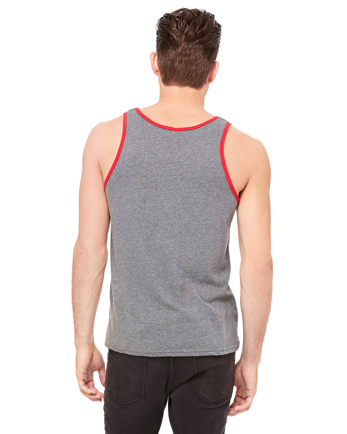 Bella + Canvas 3480 Heather Deep / Red