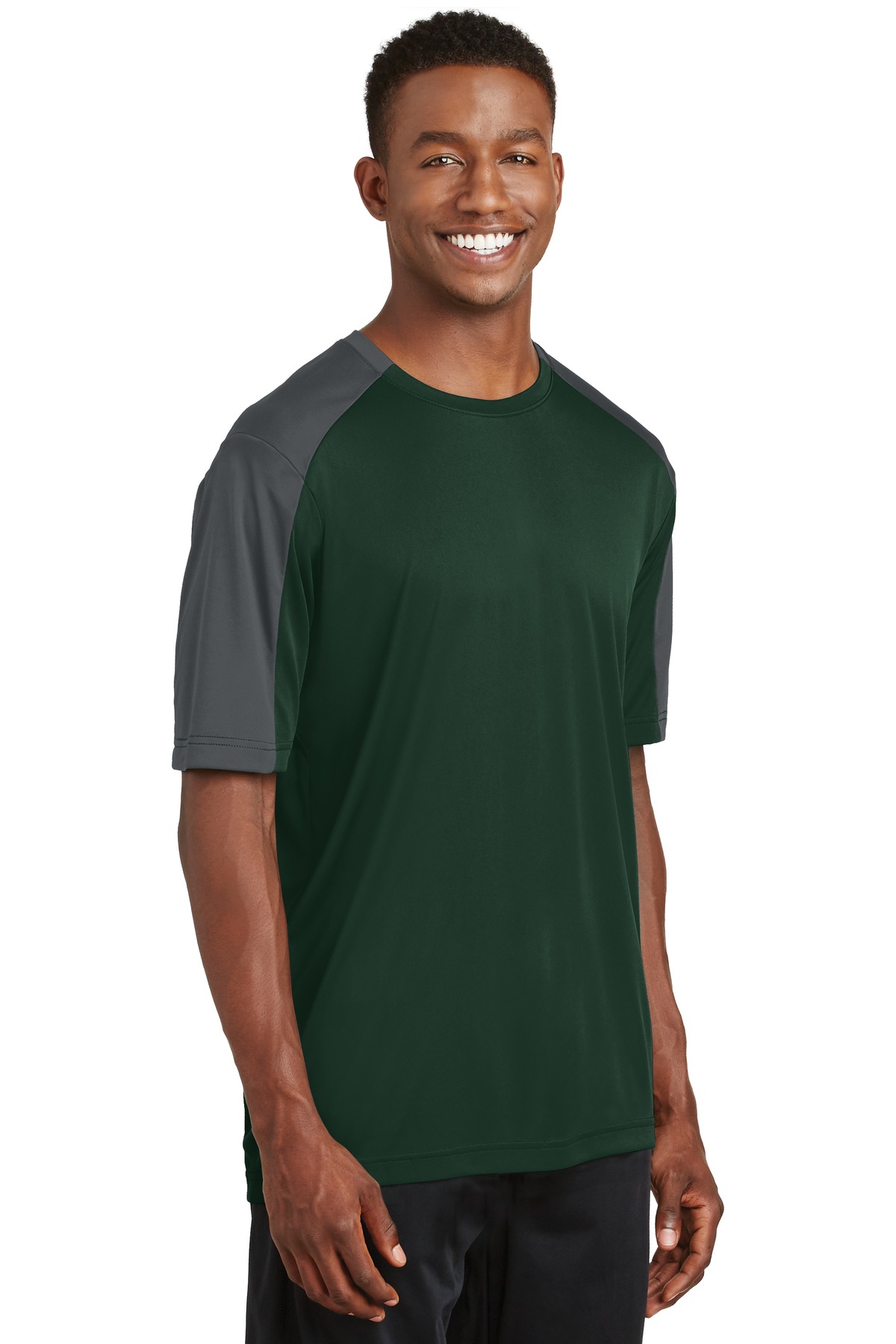 Sport-Tek ST354 Forest Green / Iron Gray