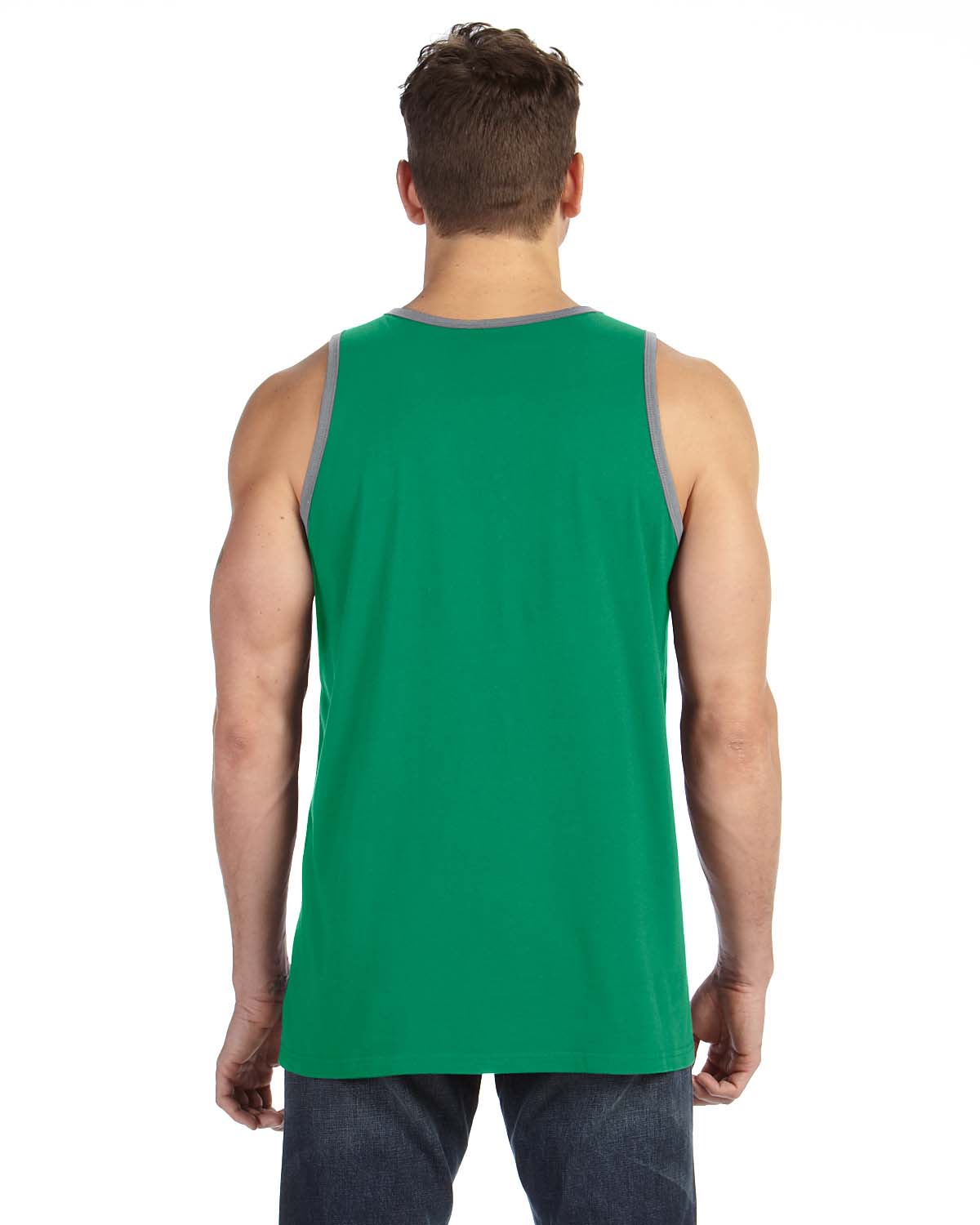 Anvil 986 Heather Green / Heather Gray