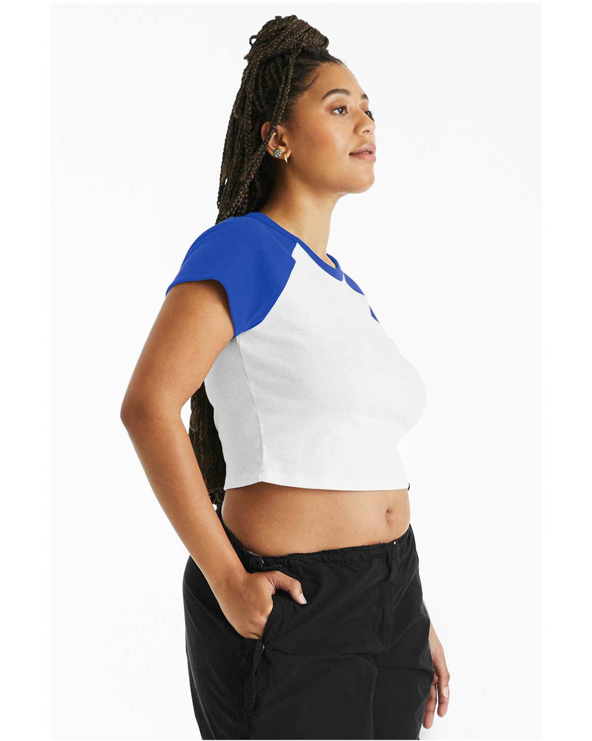 Bella + Canvas 1201BE White / True Royal