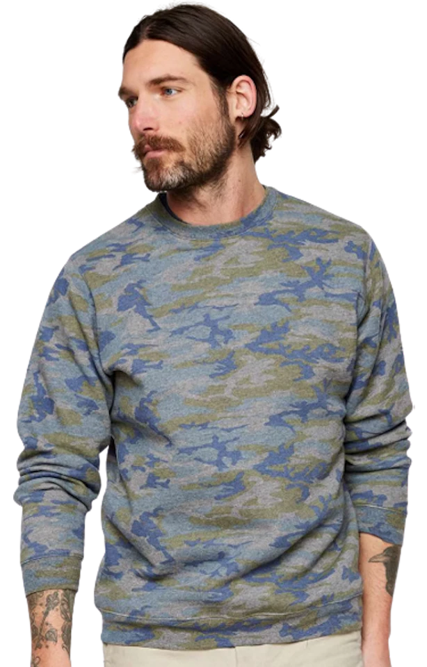 Lat Unisex Elevated Fleece Sweatshirt 6925 Vintage Camo Jiffy