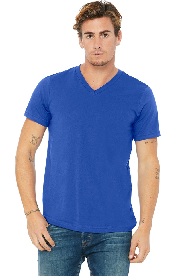 Bella Canvas Unisex Jersey Short Sleeve V Neck T Shirt 3005 True