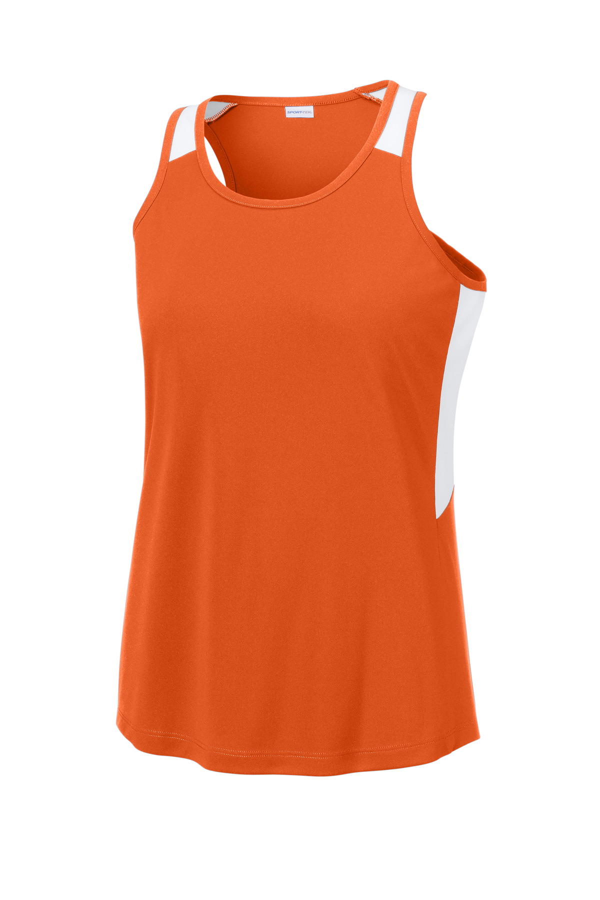 Sport-Tek LST446 Deep Orange / White