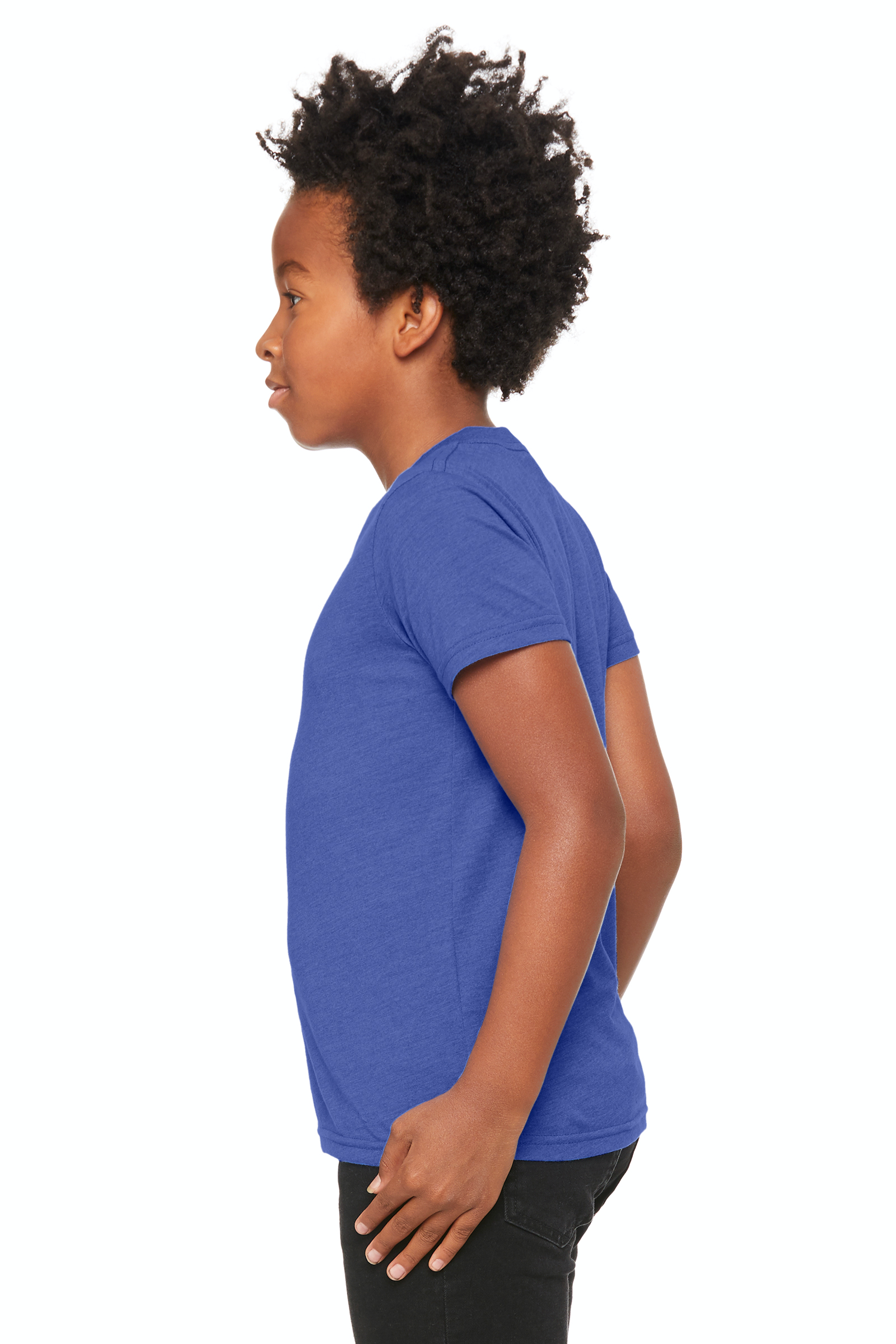 Bella + Canvas 3001YCVC Heather True Royal