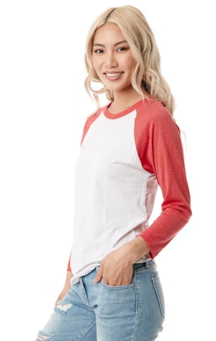 Next Level 6051 Vintage Red / Heather White