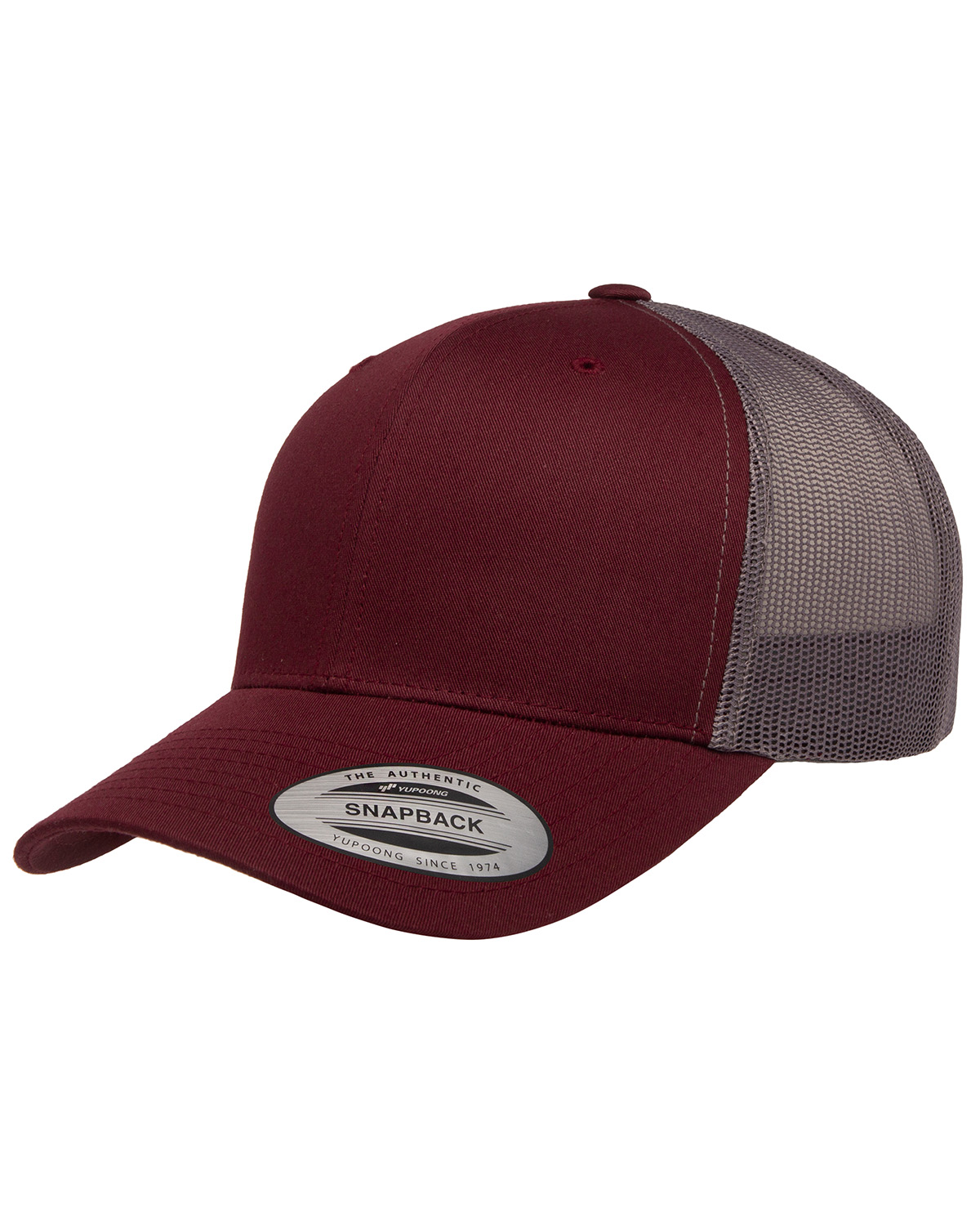 Yupoong 6606 Maroon / Gray