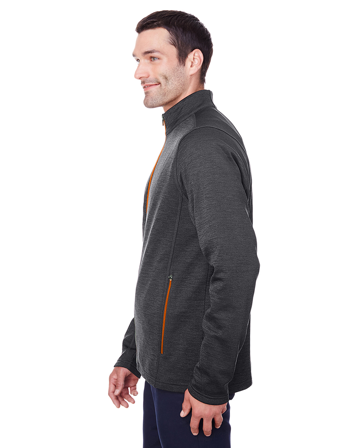 Ash City - North End NE712 Black Heather / Orange Soda