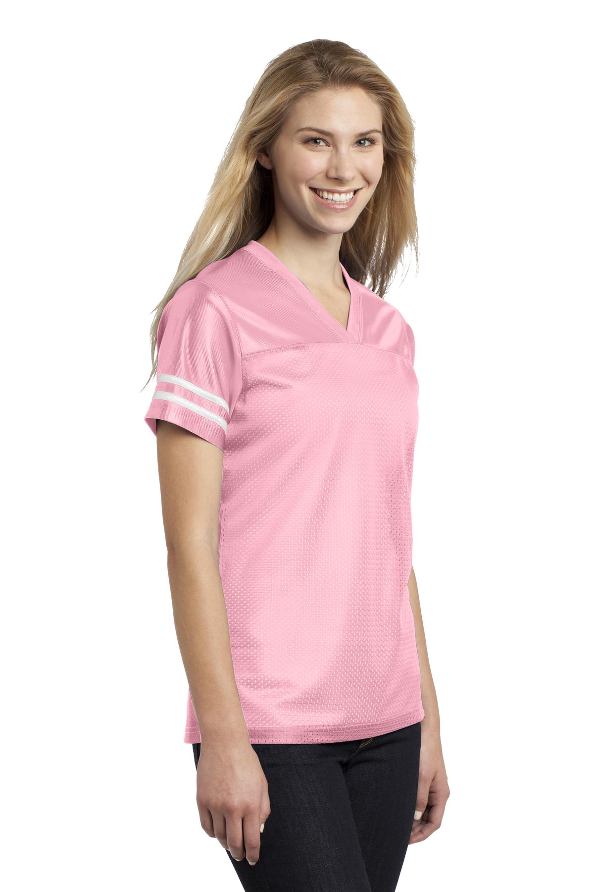 Sport-Tek LST307 Light Pink / White