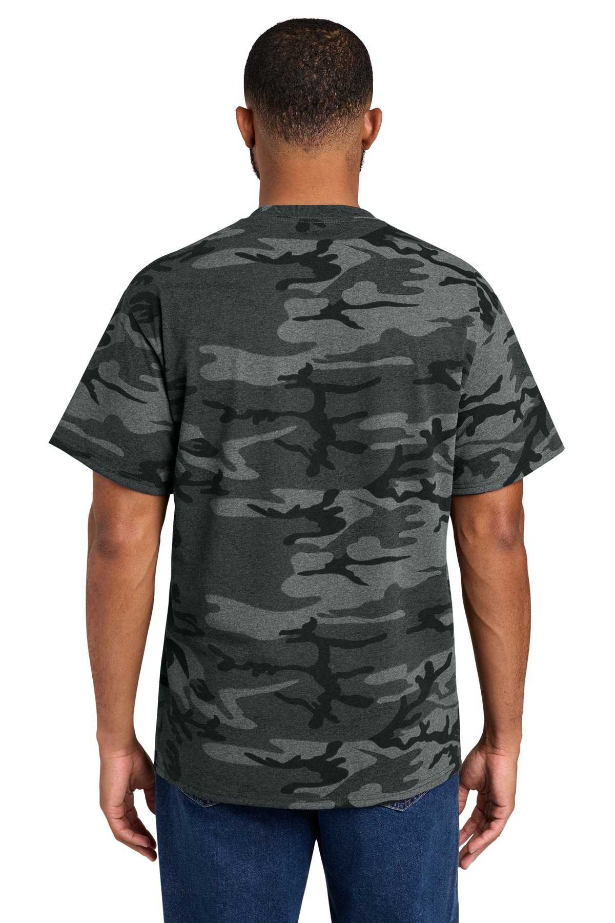Port & Company PC54C Black Heather Camo