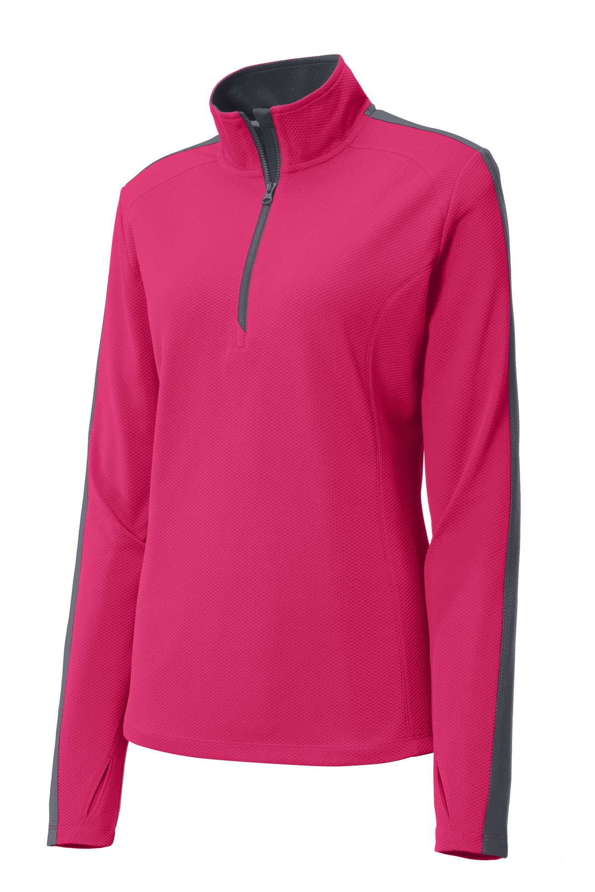 Sport-Tek LST861 Pink Raspberry / Iron Gray