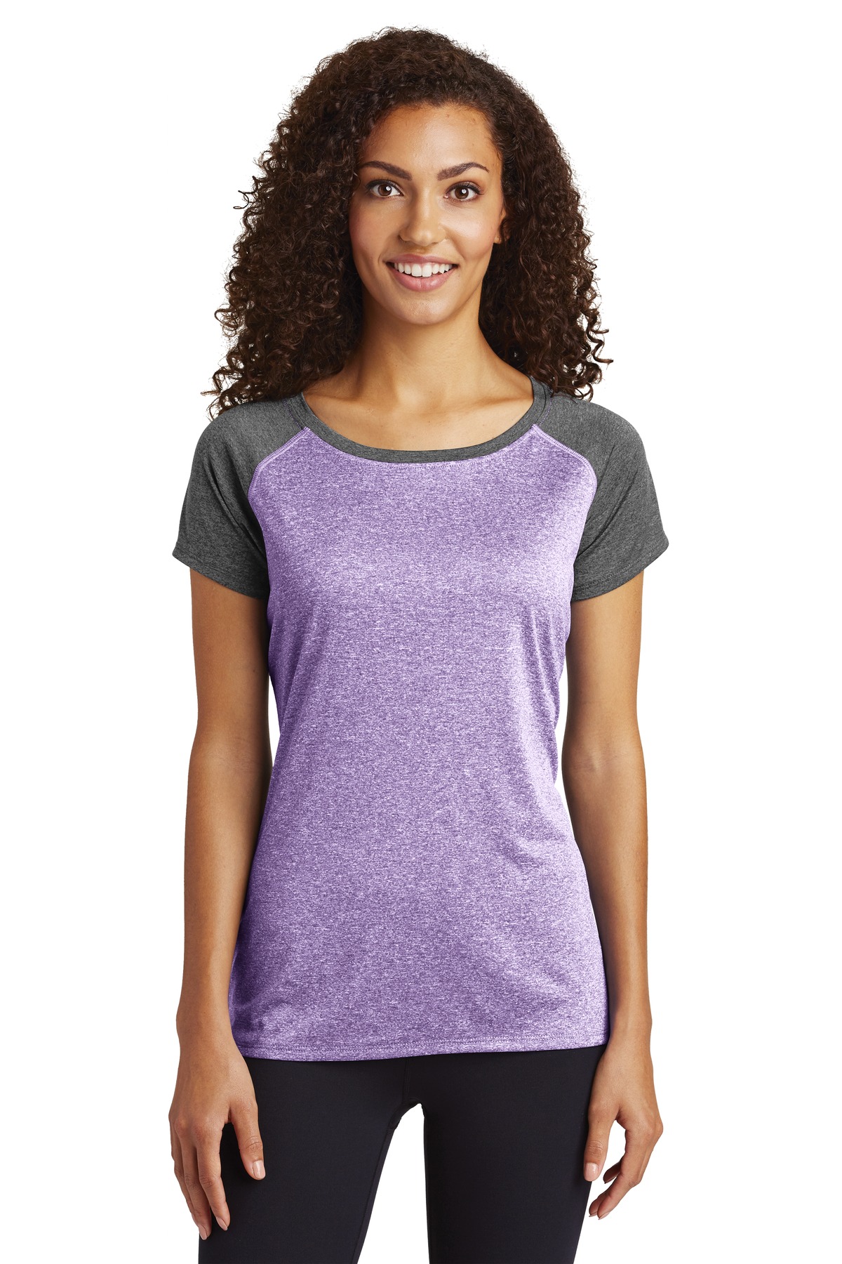 Sport-Tek LST362 Purple Heather / Graphite Heather