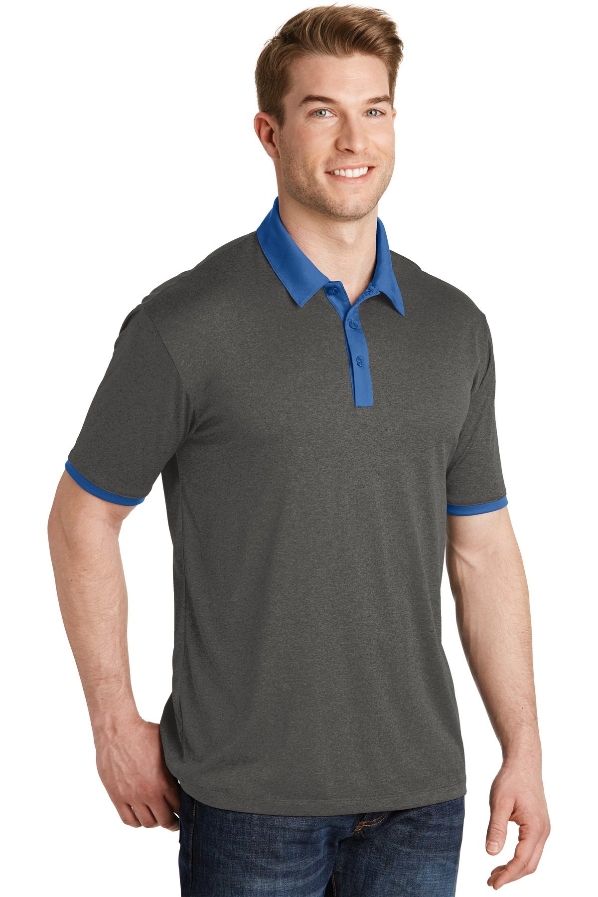 Sport-Tek ST667 Graphite Heather / True Royal