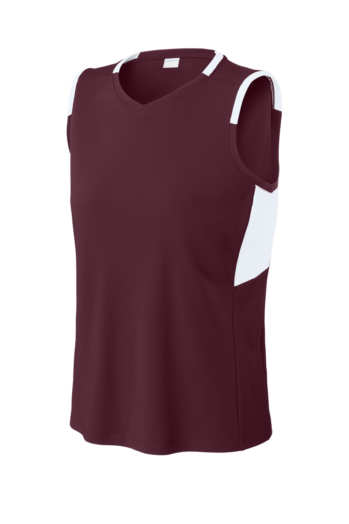 Sport-Tek LST441 Maroon/White