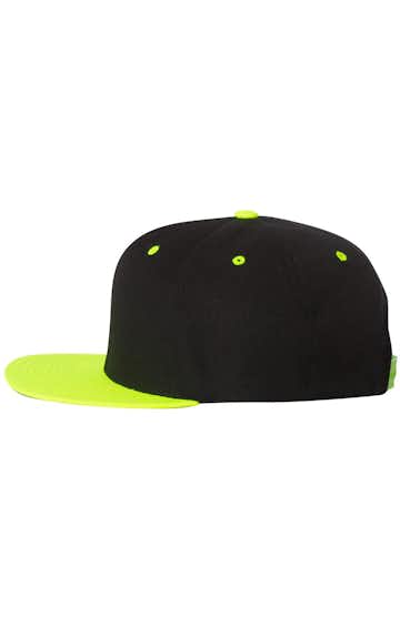 Yupoong 6089 Black / Neon Green
