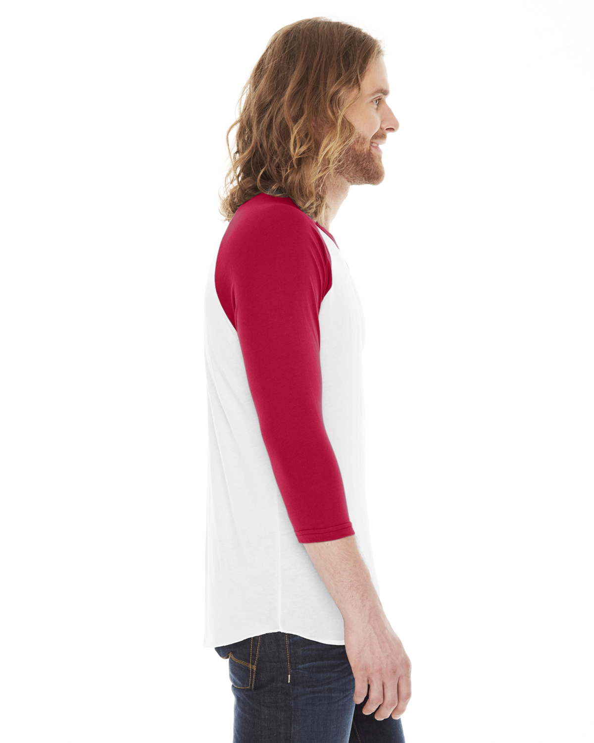 American Apparel BB453W White / Red