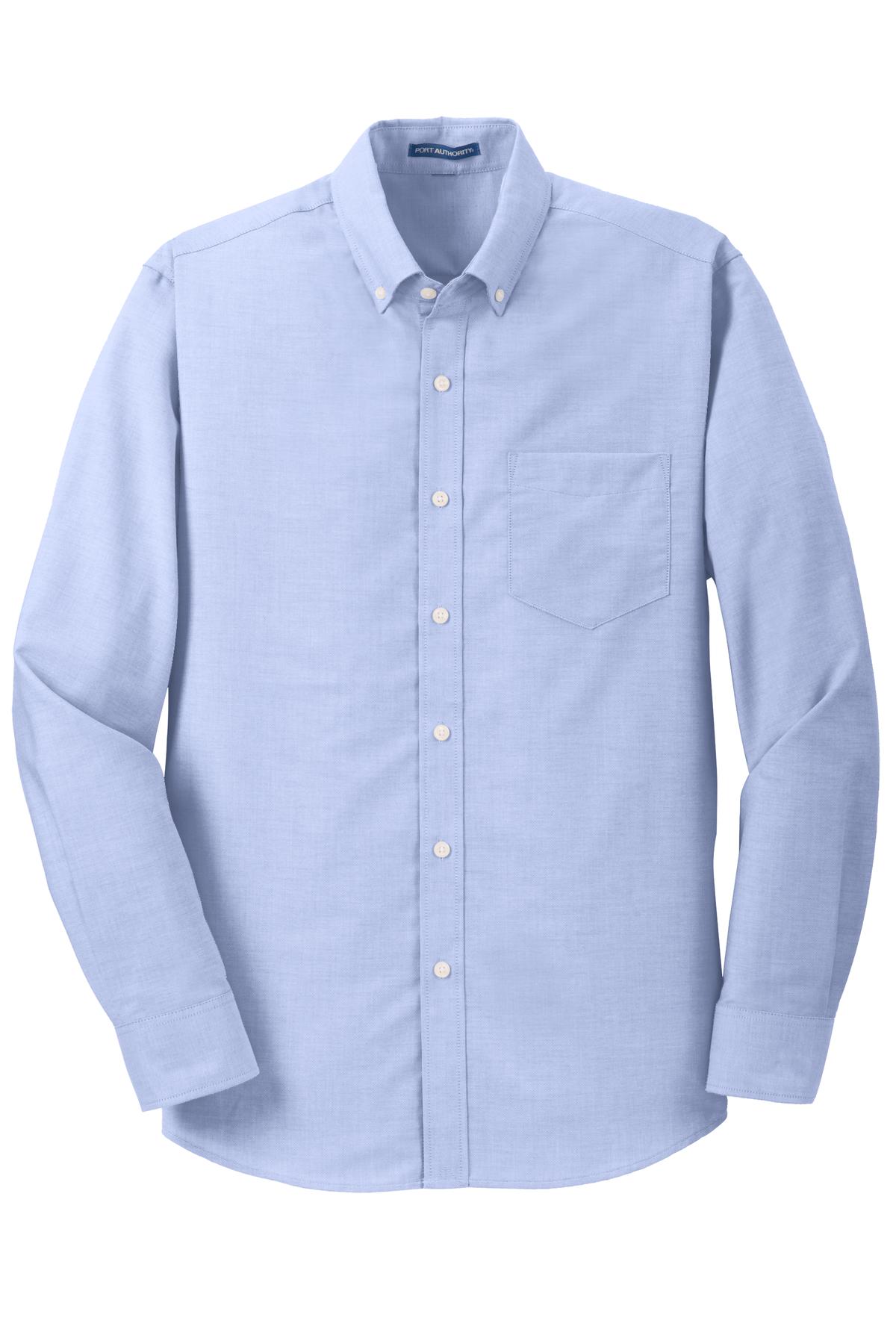 Port Authority Super Pro Oxford Shirt S658 Oxford Blue | Jiffy