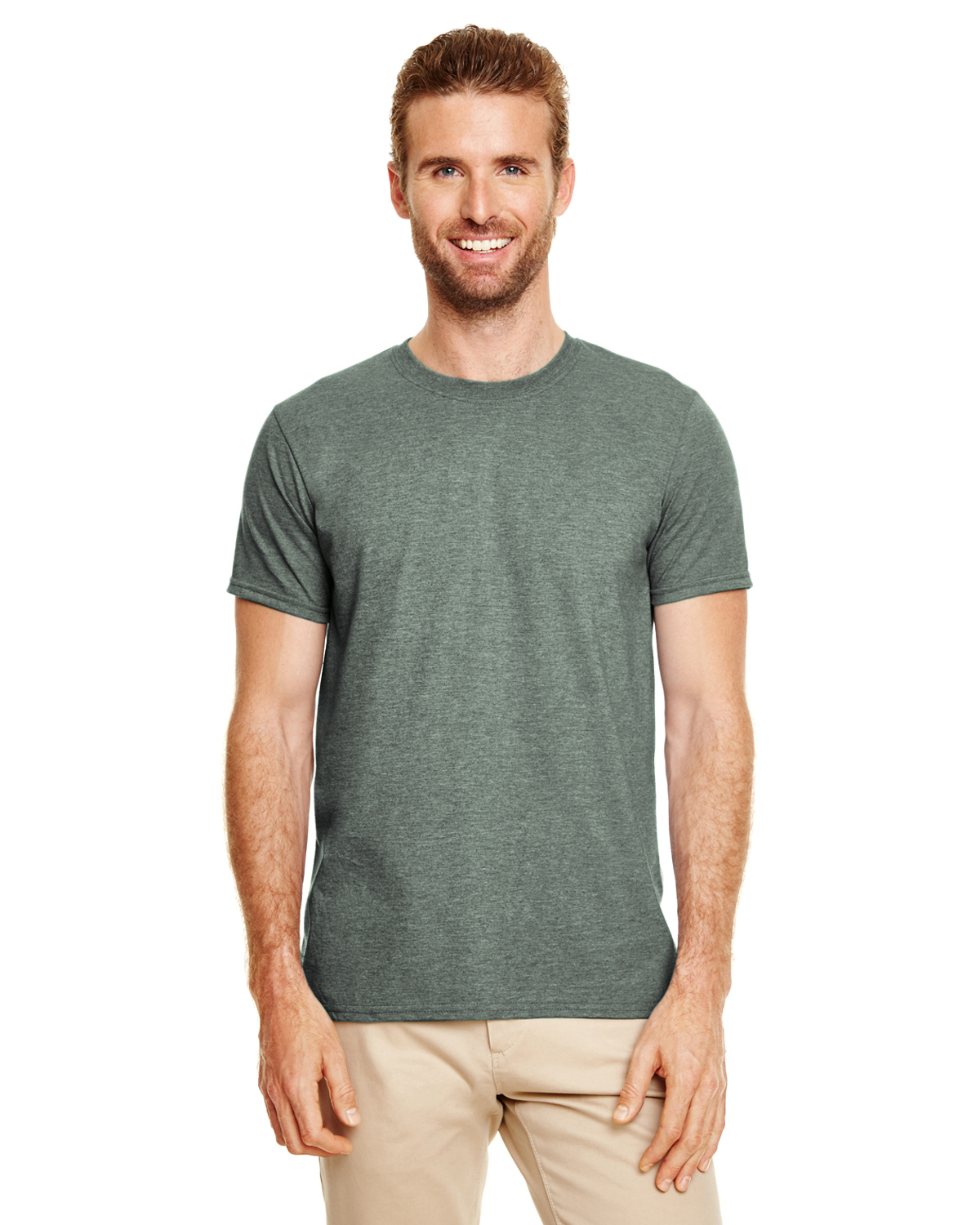 Gildan 64000 Heather Forest Green Adult Softstyle 4.5 Oz. T Shirt