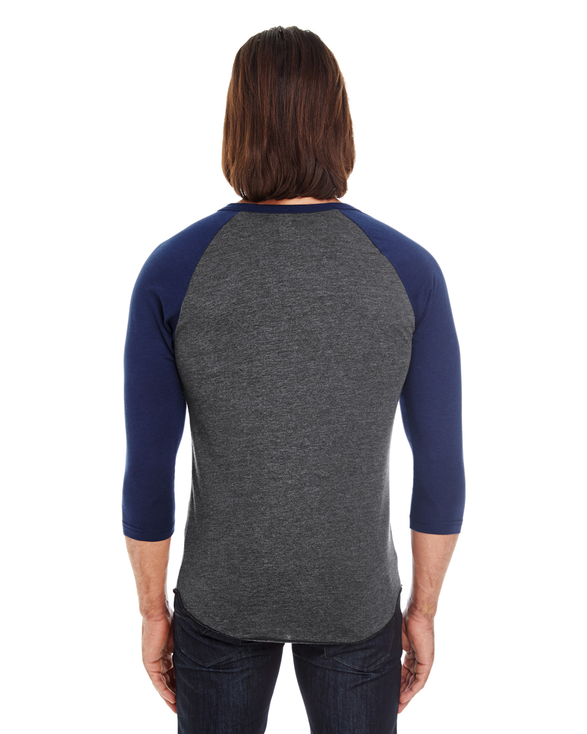 American Apparel BB453W Heather Black / Navy