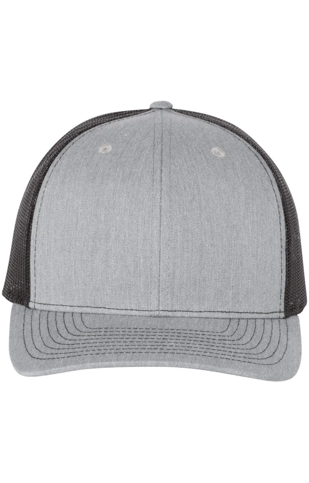 Richardson Trucker Cap 112 Fp Heather Gray Black Jiffy