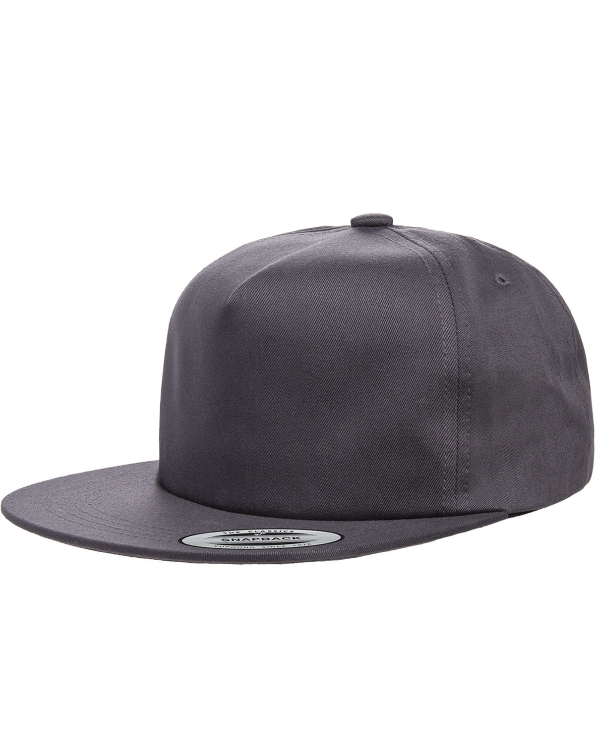 Yupoong Unisex Unstructured Panel Snapback Cap Y6502 Charcoal
