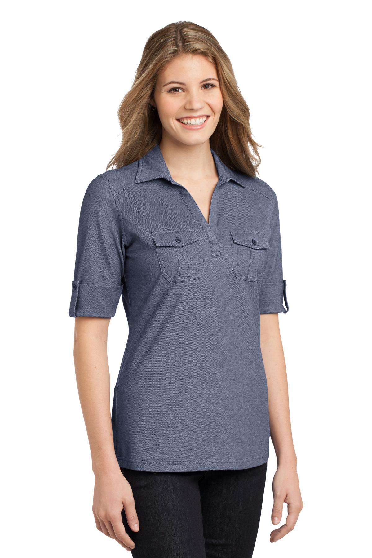 Port Authority L557 Dr Blue Navy / White